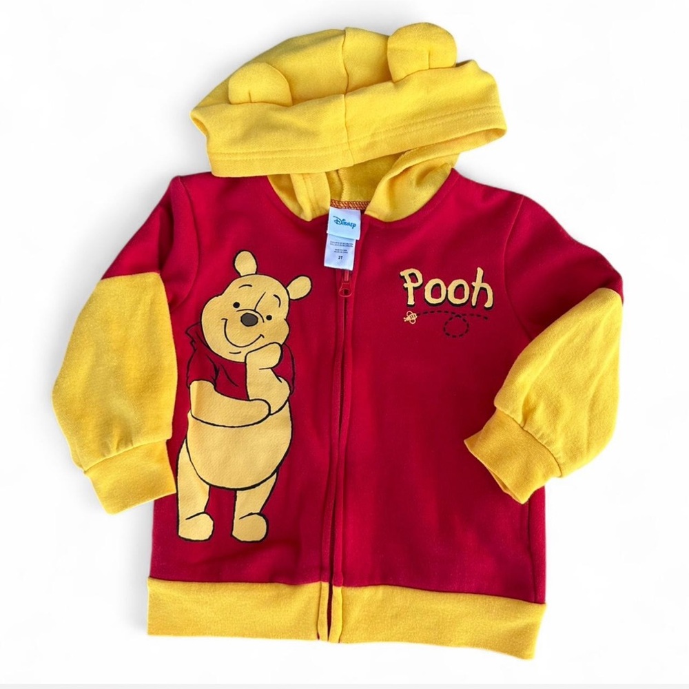Disney Red & Yellow Winnie the Pooh Hooded Zip-Up